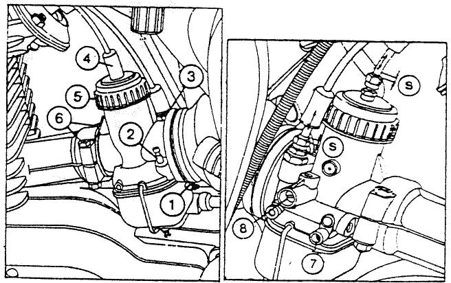 MZ ETZ 125 - Ordre des travaux de dépose du carburateur: - 1