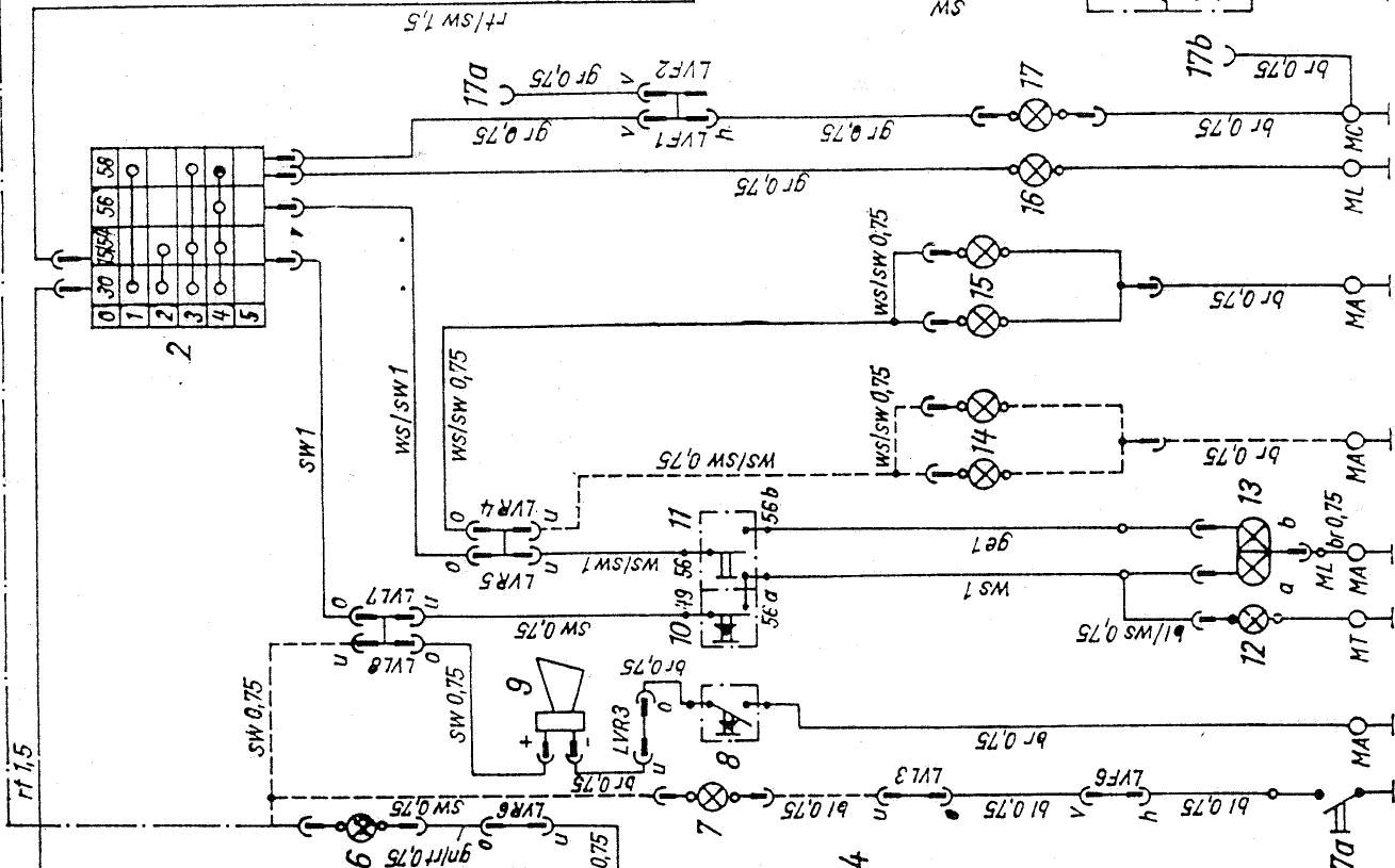MZ ETZ 125 - Legendede la fig.109: - 3