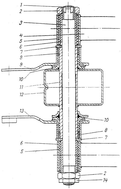 MZ ETZ 125 - Suspension de la bielle oscillante de roue arrête - 4
