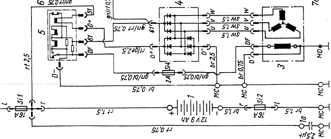 MZ ETZ 125 - Legendede la fig.109: - 8