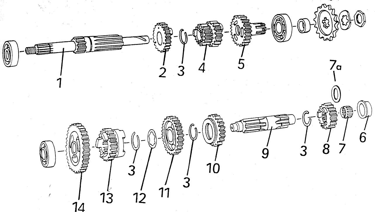 MZ ETZ 125 - Engrenages - 1