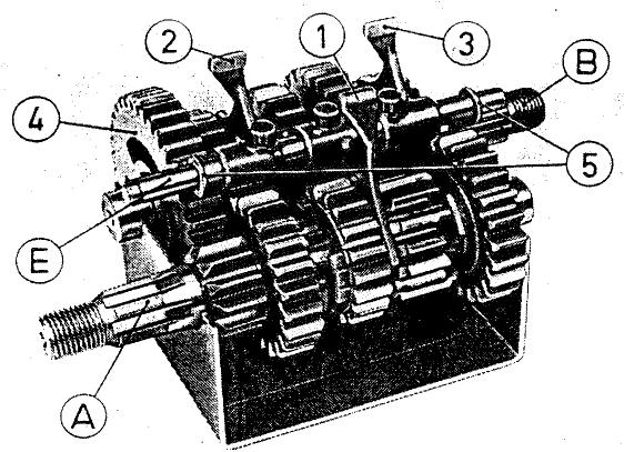 MZ ETZ 125 - Emplacer les deux arbres d'engrenages dans le coffret de montage - 2