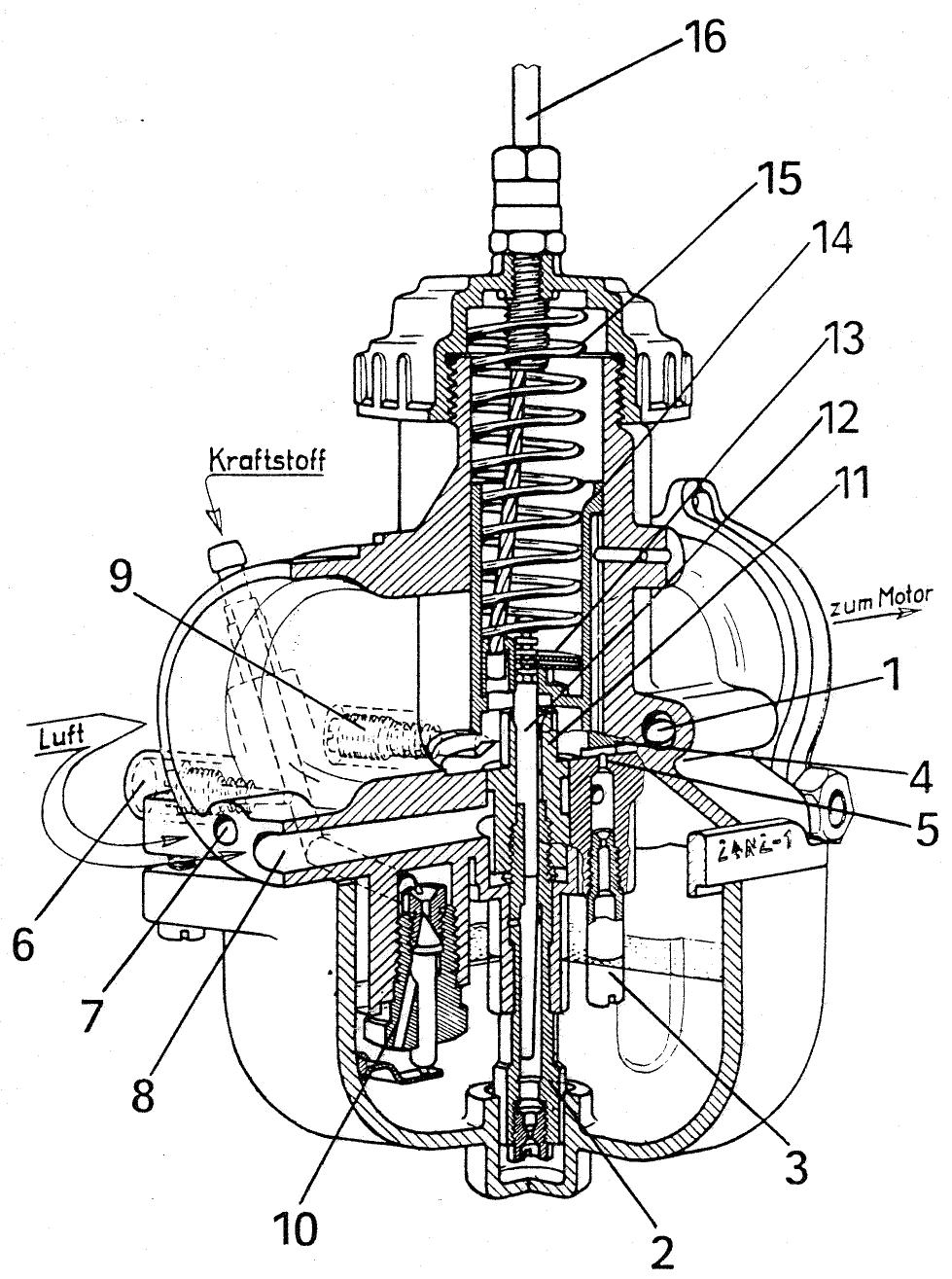 MZ ETZ 125 - Systeme de carburateur principal 22/24 N 2 - 2
