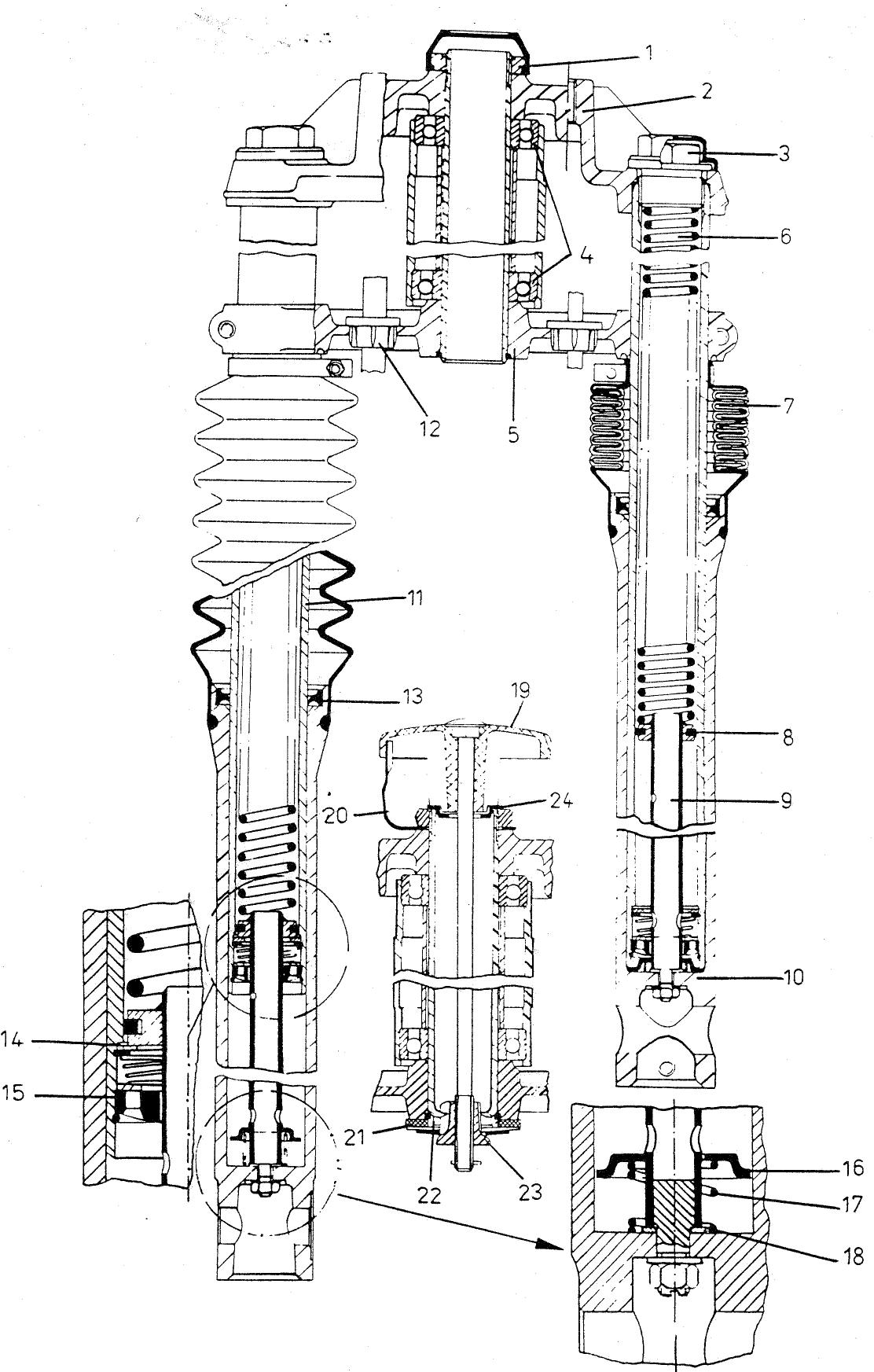 MZ ETZ 125 - Fourche telescopique - 2