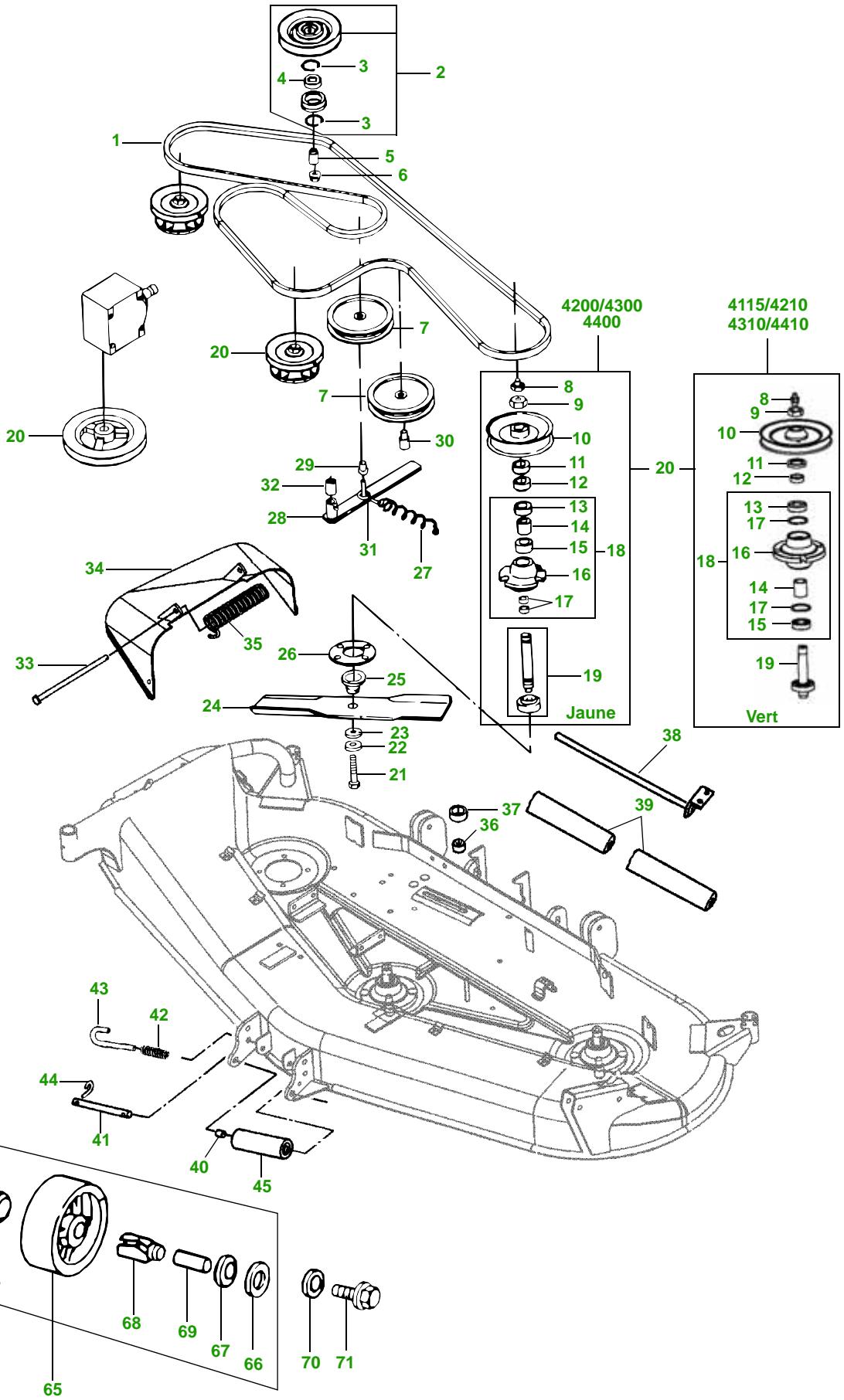 JOHN DEERE 4200 - Plateau de coupe central - 3