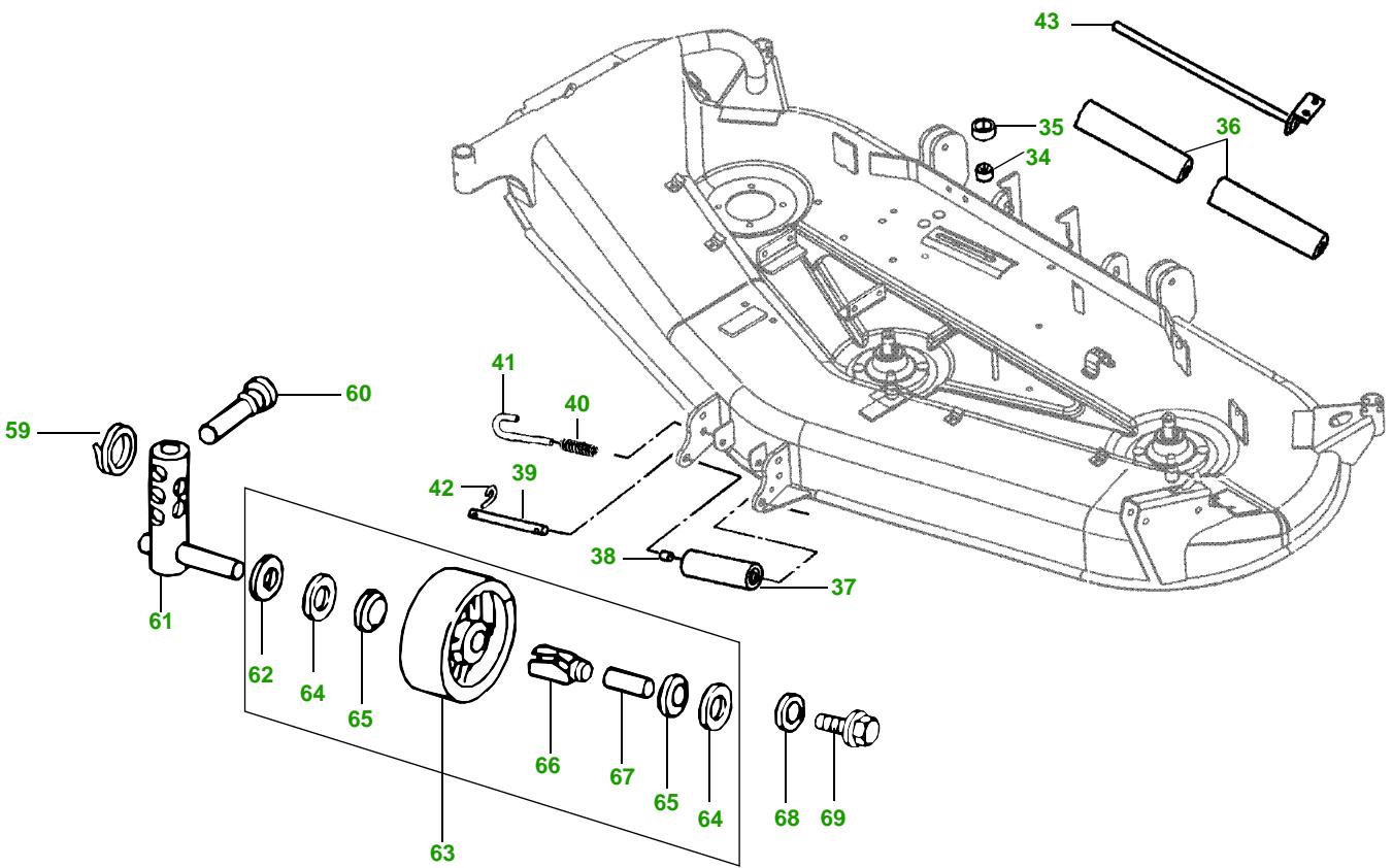 JOHN DEERE 4200 - Plateau de coupe central - 8