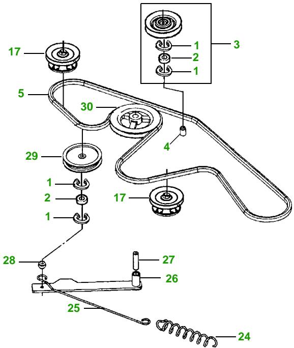 JOHN DEERE 4200 - Plateau de coupe central - 5