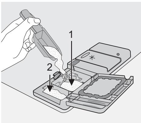 PROGRESS PI3550X - Pour abaisser le panier dans sa position d'origine, procédez comme suit : - 1