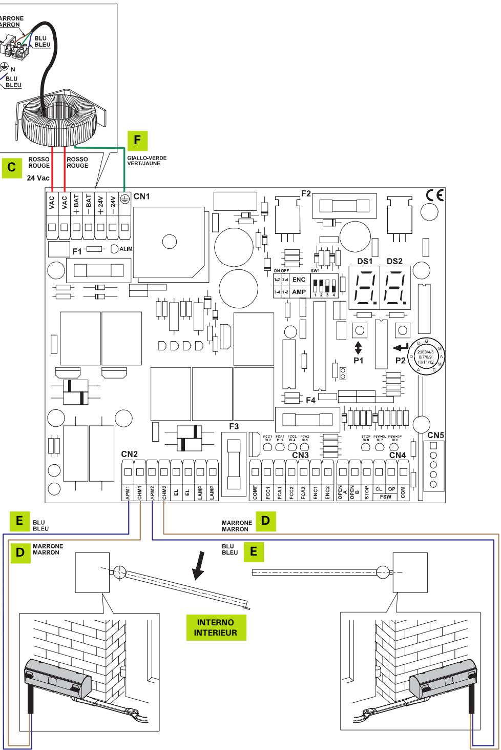 ADYX BAS 924 - 1ER Cas : le vantail de GAUCHE s'ouvre le premier vers l'interieur - 1