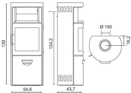 SEGUIN HWAM 3630 - Habillage céramique - 3