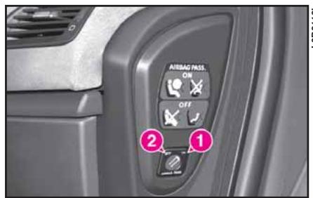 LANCIA PHEDRA - Désactivation manuelle air bag avant=côté passager - 1