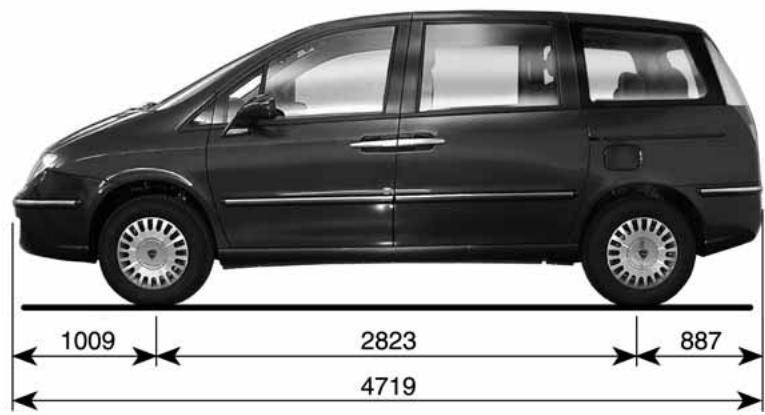 LANCIA PHEDRA - DIMENSIONS - 1