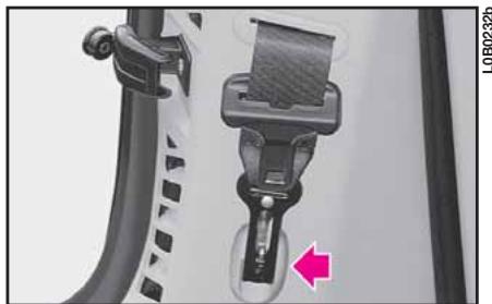 LANCIA PHEDRA - UTILISATION DES CEINTURES DE SECURITE ARRIERE LATERALES TROSIEME RANGEE - 3