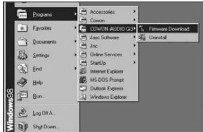 COWON IAUDIO G3 - Téléchargement et installation du firmware - 11