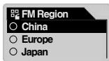 COWON IAUDIO G3 - Réception FM par région - 1
