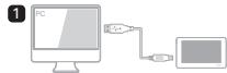 COWON O2 - Connexion à / déconnexion de l'ordinateur - 1