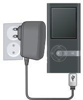 COWON U5 - utilisation d'un adaptateur CA (vendu séparément) - 1