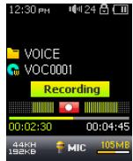 COWON U5 - Enregistrement à l'aide du microphone intégré - 3