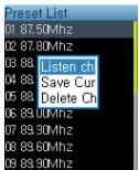 COWON U5 - Utilisation de la radio FM - 8