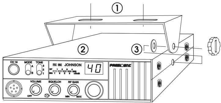 PRESIDENT JOHNSON - 1) WHERE AND HOW TO MOUNT YOUR MOBILE CB RADIO: - 1