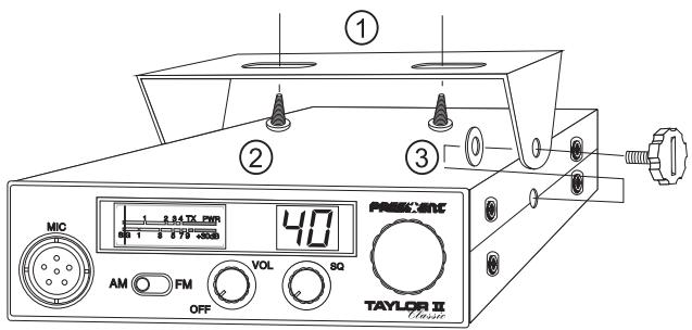 PRESIDENT TAYLOR II CLASSIC - 1) WHERE AND HOW TO MOUNT YOUR MOBILE CB RADIO - 1