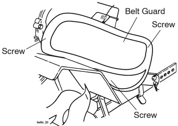 POULAN FT900 - TO REMOVE BELT GUARD (See Fig. 19) - 1