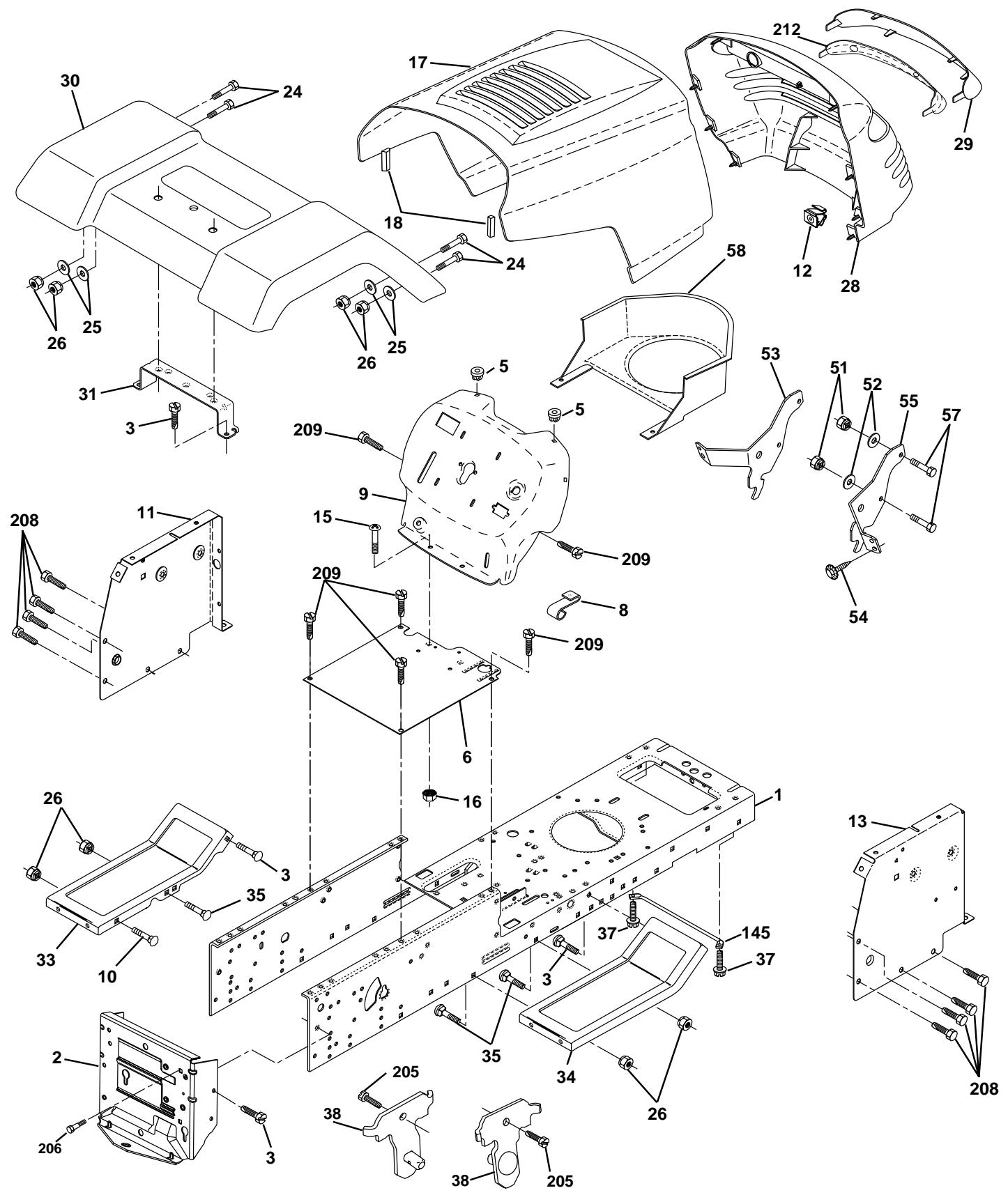 POULAN PC14542B - CHÂSSIS/ENCEINTES - 1
