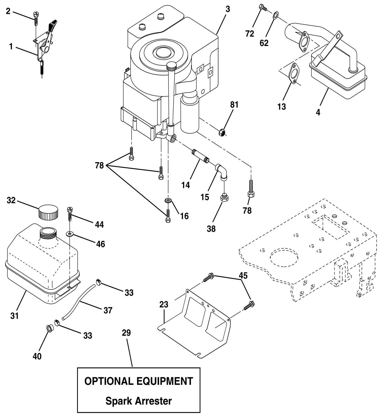 POULAN PO165H42STA - ENGINE - 1