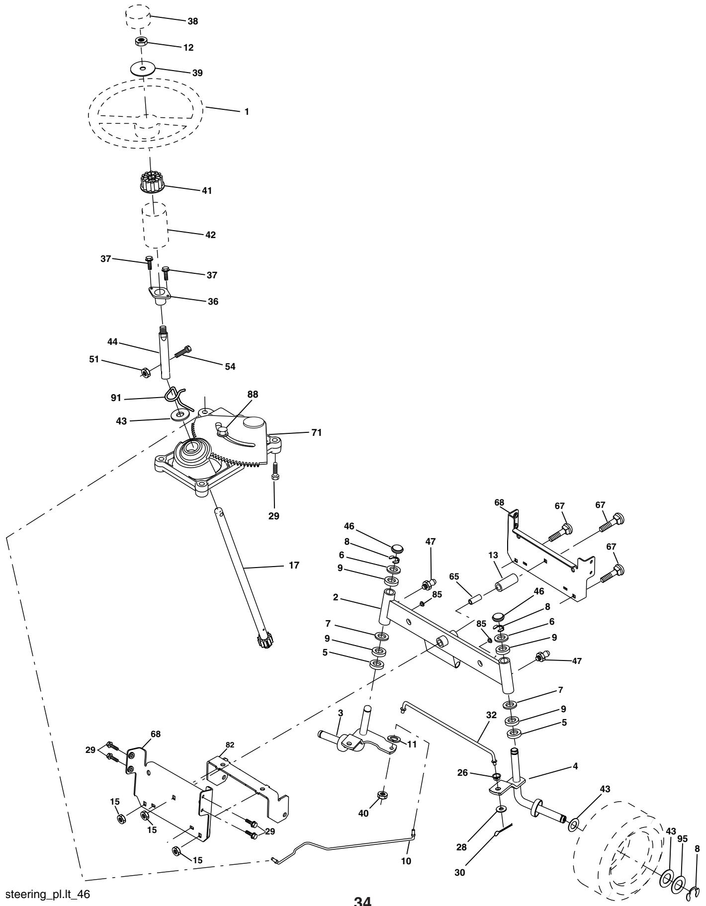 POULAN PO17542STA - Tracteur -- NUMERO de MODELE PO17542ST (PO17542STA) - 1