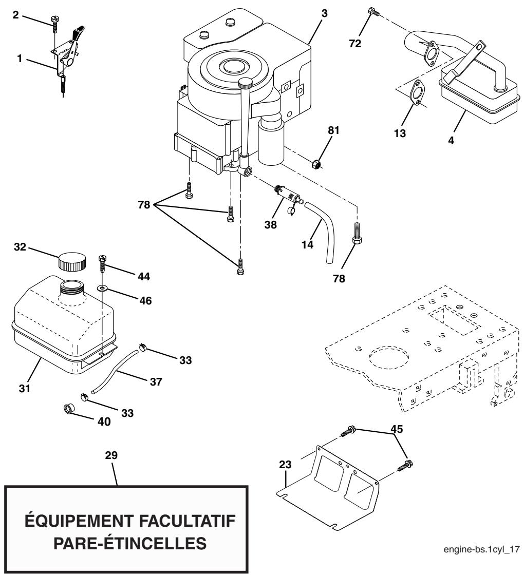POULAN PO17542STA - Pièces de rechange tracteur -- numéro de modèle PO17542ST (PO17542STA) - 1