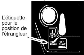POULAN PRO PB200 - Démarrage d'un moteur FROID (ou après remplissage du réservoir à carburant) - 3