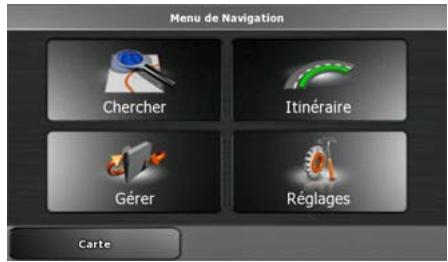 ZENEC ZE-NE2010 - Écran de démarrage : le menu de Navigation - 1