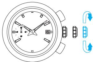 SEIKO 7T82 ANALOG QUARTZ - Couronne - 1