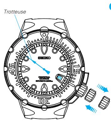 SEIKO 8F35 ANALOG QUARTZ - Couronne - 1