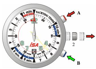 SEIKO ISA 8270 - Re-initializzare le lancette del conto alla rovescia/ cronometro (per la regolazione solo dopo ilchio bateria) - 1