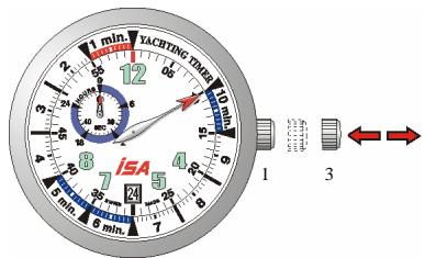 SEIKO ISA 8270 - Re-initializzare le lancette del conto alla rovescia/ cronometro (per la regolazione solo dopo ilchio bateria) - 4