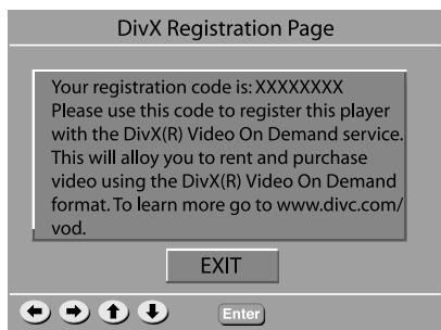 JAMO SVR 250 - Page d'enregistrement divx - 1