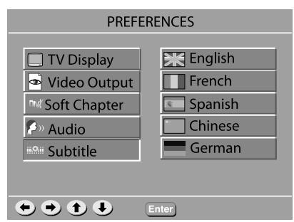 JAMO SVR 250 - Preference Setup - 8
