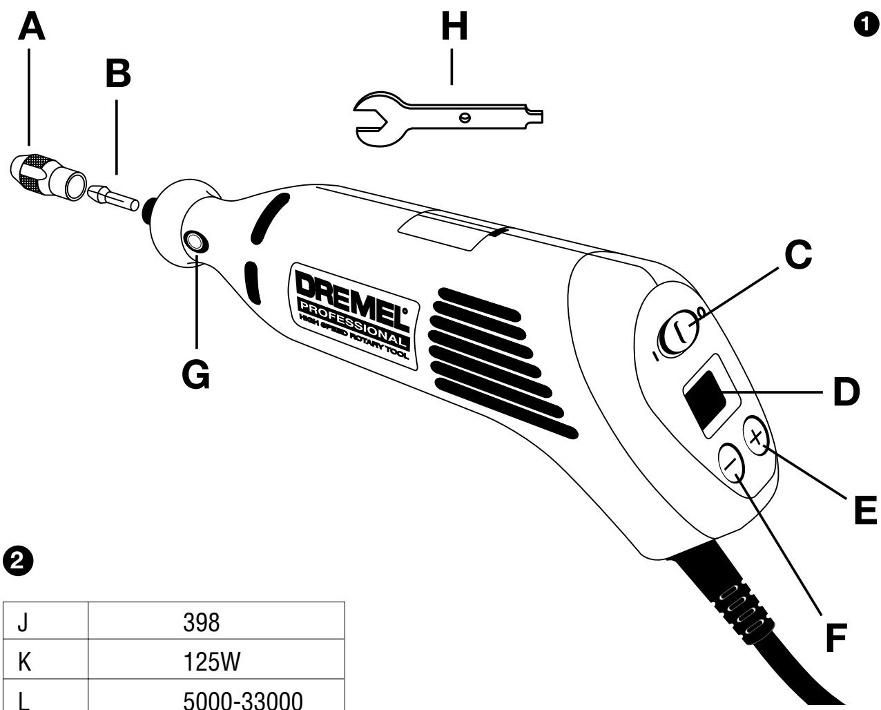 DREMEL 398 HIGH SPEED ROTARY TOOL - 1