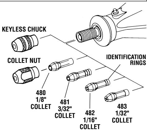 DREMEL 256T6 - COLLET IDENTIFICATION CHART - 1