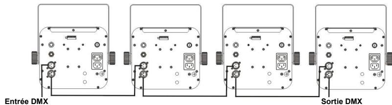 JBSYSTEMS LED DEVIL II - Installation électrique en mode DMX : - 2