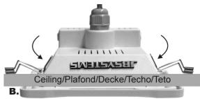 JBSYSTEMS LP-8140 - Einbau des LP-8115/LP-8140 in eine Montageplatte MIT HILFE VON FEDERKLEMMEN: - 4