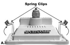 JBSYSTEMS LP-8140 - Einbau des LP-8115/LP-8140 in eine Montageplatte MIT HILFE VON FEDERKLEMMEN: - 3