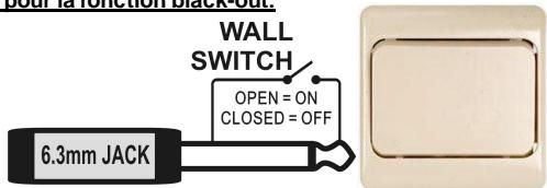 JBSYSTEMS MINI LED MANAGER - Connexion d'un interrupteur analogique externe pour la fonction blackout: - 1