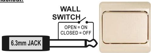 JBSYSTEMS MINI LED MANAGER - Ligando um interruptor analógico externo para blackout: - 1