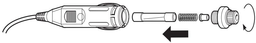 SNOOPER JET - Remplacement du fusible du câble d'alimentation allume-cigare: - 3