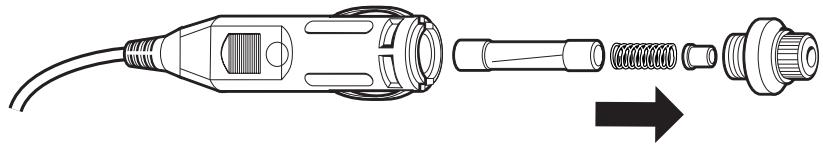 SNOOPER JET - Remplacement du fusible du câble d'alimentation allume-cigare: - 2