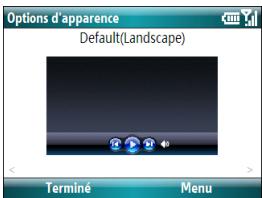 PALM TREO 500 - Personnalisation de windows media player mobile - 5