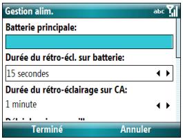 PALM TREO 500 - Optimisation des paramètres d'énergie - 1