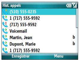 PALM TREO 500 - Affichage de tous vos appels - 1